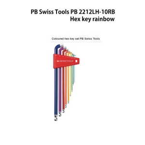 PB 스위스툴 L렌치 PB2212LH-10 레인보우 컬러렌치 롱 육각볼렌치 세트